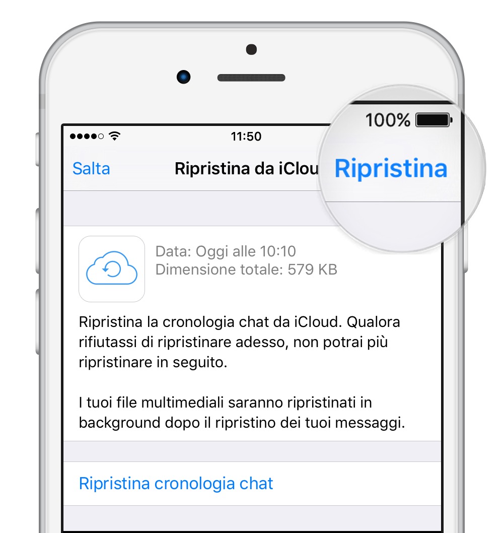 Recuperare messaggi WhatsApp cancellati grazie al backup su iCloud