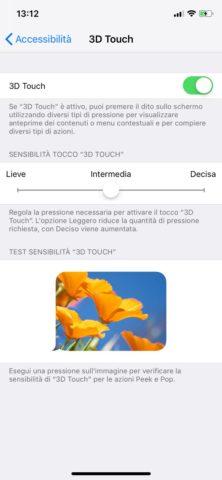 Come disattivare 3D touch su iPhone