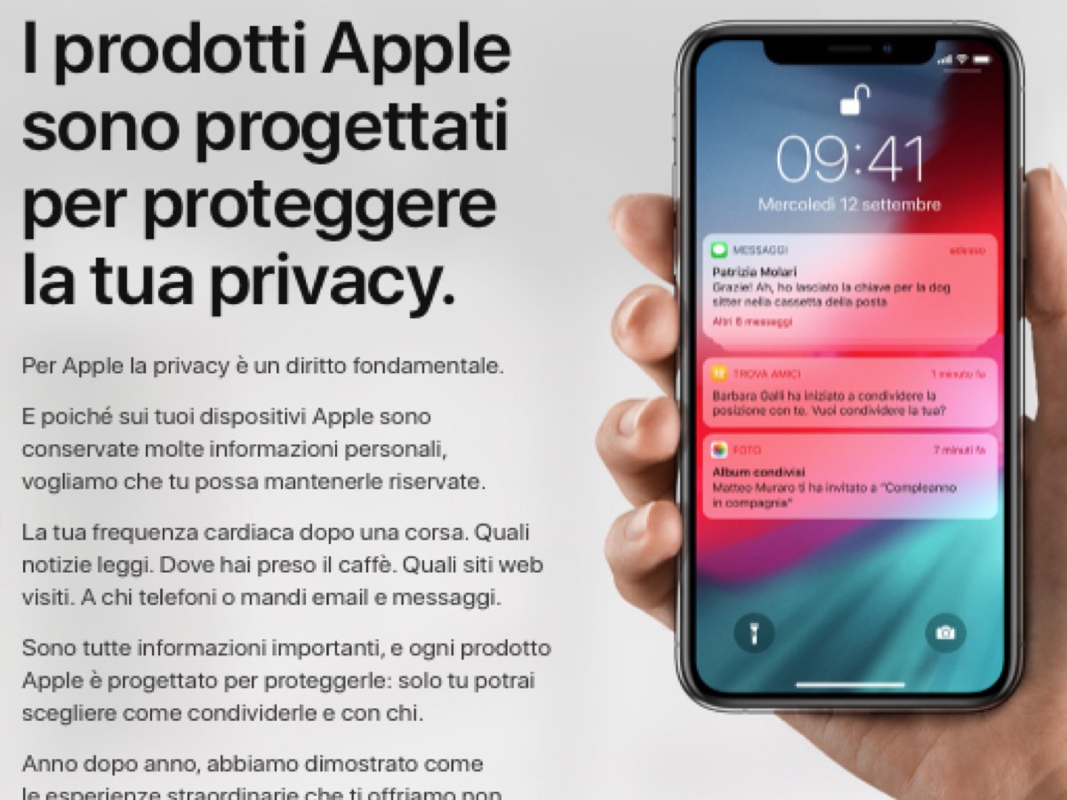 Sempre più attenzione alla Privacy: Apple rinnova il sito dedicato alle misure di sicurezza