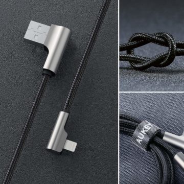 Il cavo USB-Lightining a novanta gradi Aukey risolve i problemi di iPhone con poco spazio per la connessione