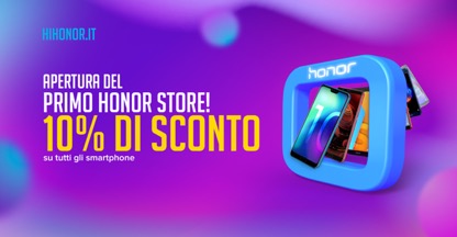 Honor apre il suo primo negozio monobrand a Arese, sconto del 10% su tutti gli smartphone