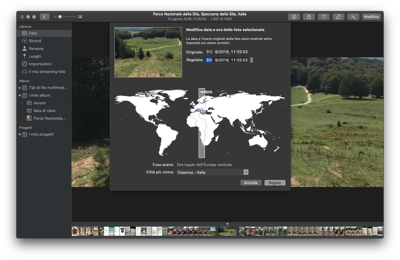 Come visualizzare i metadati con l’app Foto per Mac