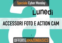 Cyber Monday con AmazonBasics, in sconto action cam e accessori per fotografia
