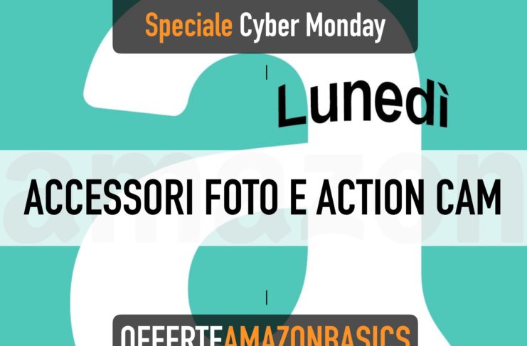 Cyber Monday con AmazonBasics, in sconto action cam e accessori per fotografia