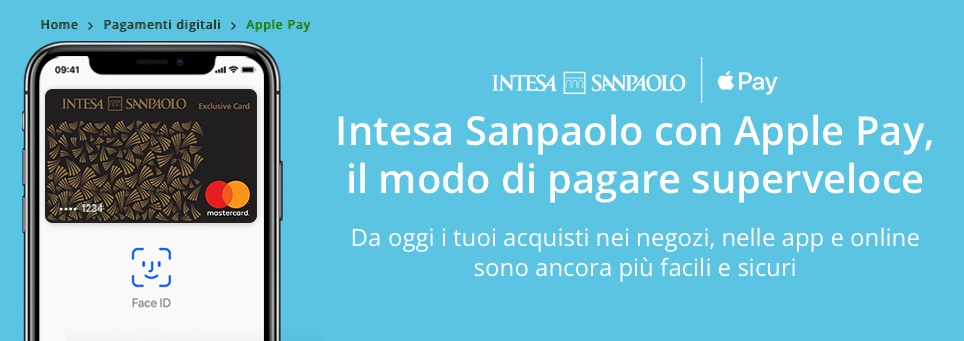 Intesa Sanpaolo con Apple Pay