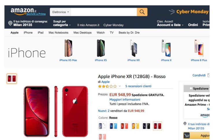 Su Amazon i primi prodotti ufficiali Apple