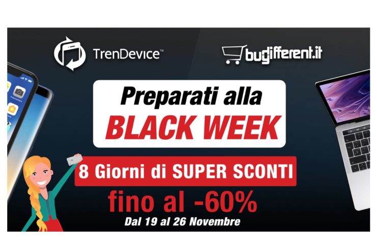 Preparatevi alla Black Week di TrenDevice e BuyDifferent: 8 giorni di super offerte su smartphone, tablet, Mac e upgrade