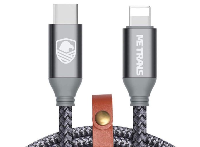 Metrans, il cavo USB-C Lightning per iPhone e iPad rivestito in nylon