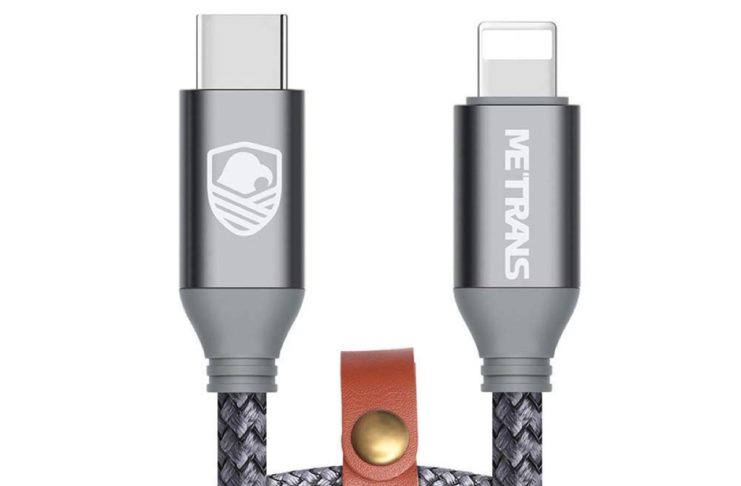 Metrans, il cavo USB-C Lightning per iPhone e iPad rivestito in nylon