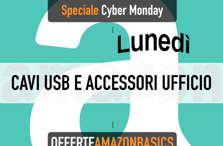 Cavi USB e accessori ufficio AmazonBasics in offerta per il Cyber Monday