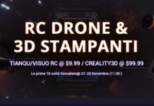 Drone TIANQU a 8 €, stampante Creality 3D a 87 € e droni DJI scontati Drone TIANQU a 8 €, stampante Creality 3D a 87 € e droni DJI scontati