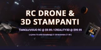 Drone TIANQU a 8 €, stampante Creality 3D a 87 € e droni DJI scontati