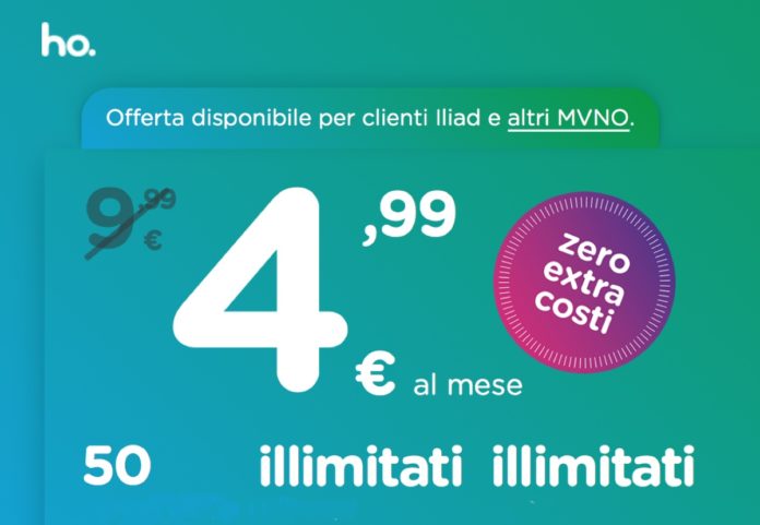 Ho Mobile contro iliad, arriva la super offerta da 50GB a 4,99 euro al mese