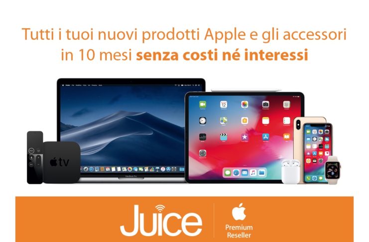 Da Juice tutti i nuovi prodotti Apple si comprano in 10 rate senza costi né interessi