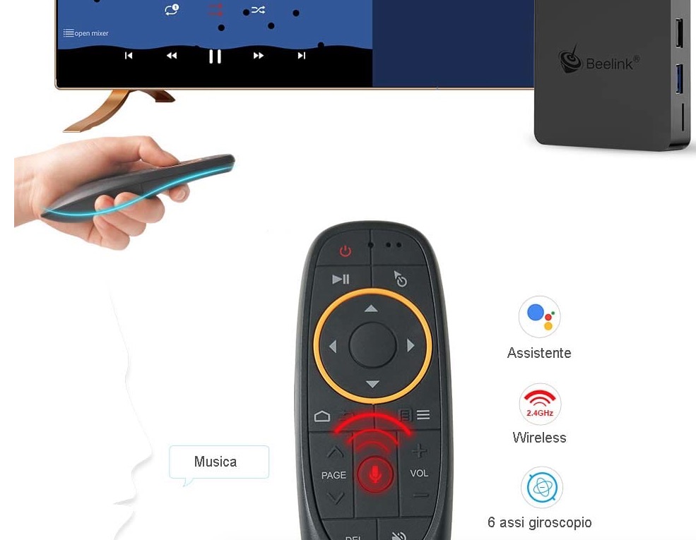 Beelink GT1 MINI, TV Box Android con telecomando vocale in offerta a 56 euro
