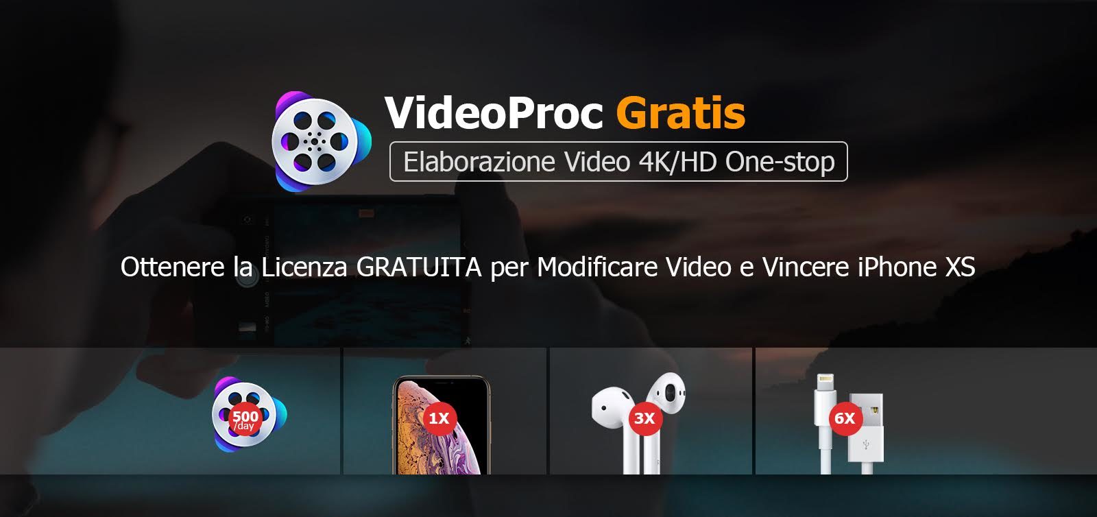 Vincere iPhone XS, AirPods, DJI Spark? Ecco come fare grazie a VideoProc