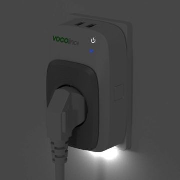 Presa smart Vocolinc PM5  con 2 porte USB: compatibile Homekit, Alexa e Assistente Google