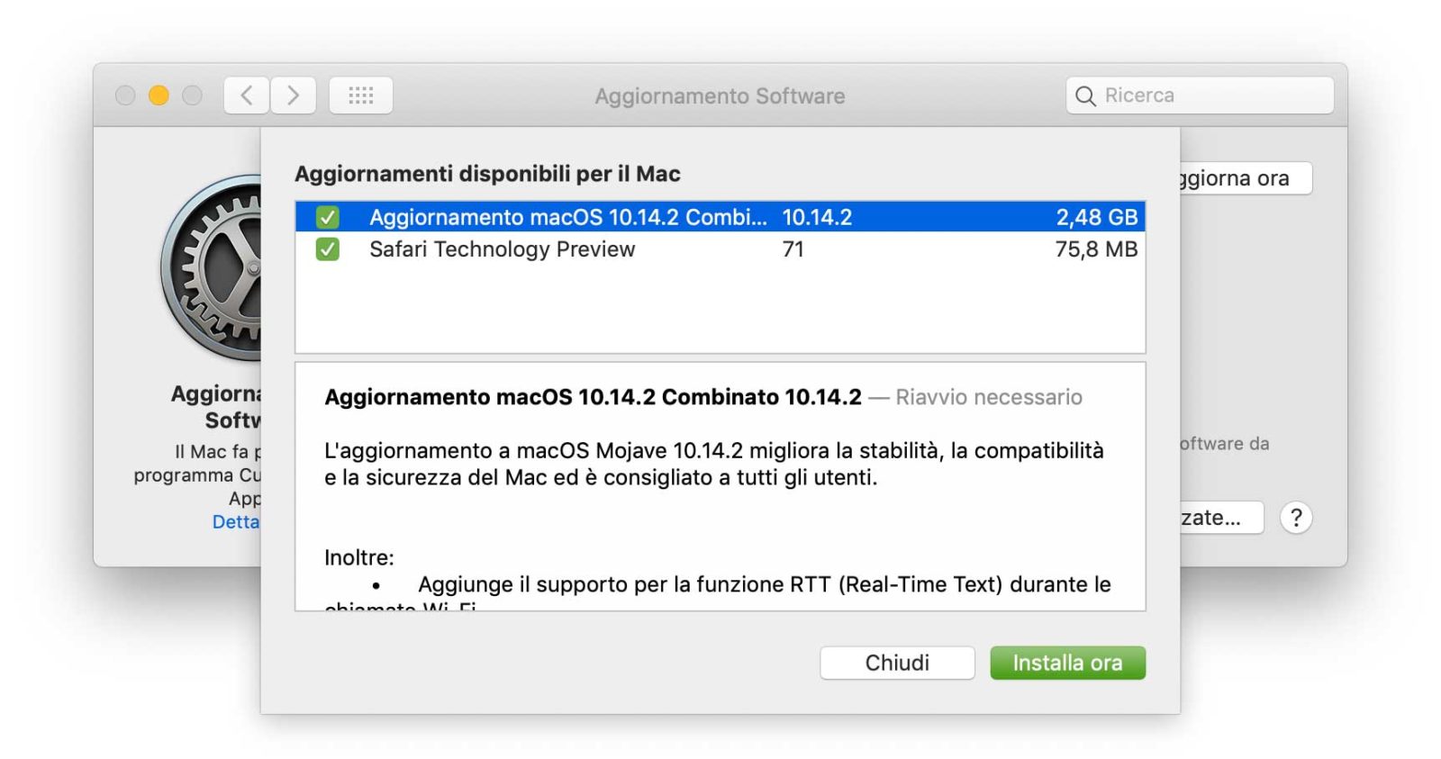 macOS 10.14.2, disponibile update per tutti di Mojave