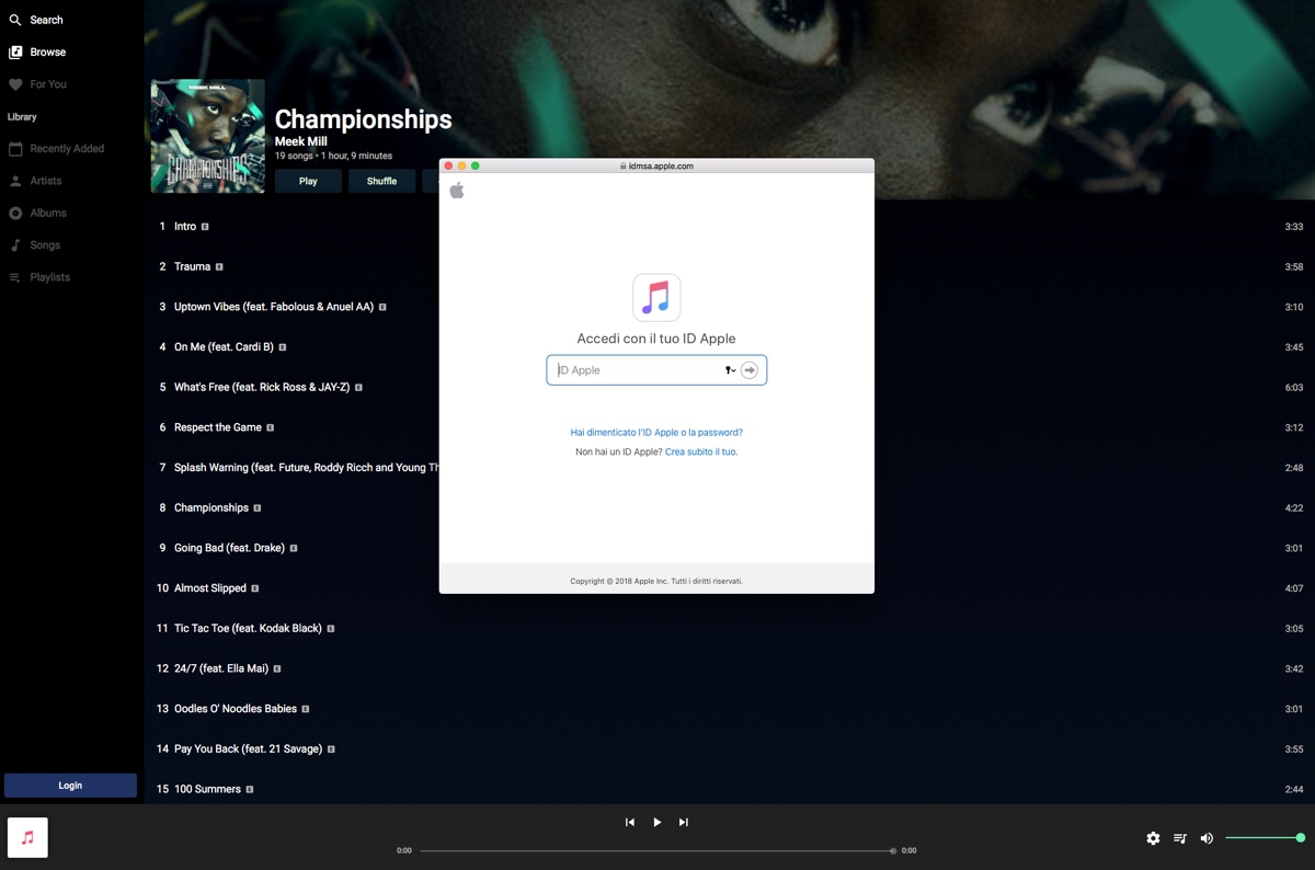 Apple Music web player funziona in qualsiasi browser ma non è ufficiale