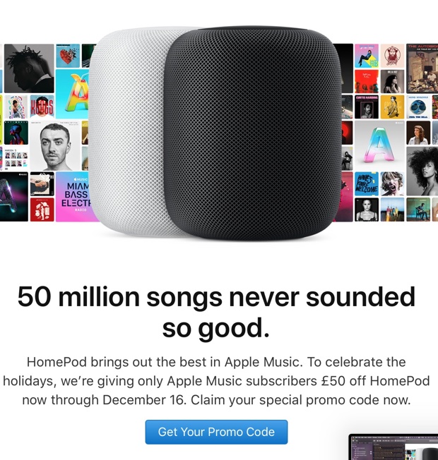 Apple propone HomePod in sconto agli abbonati di Apple Music in UK