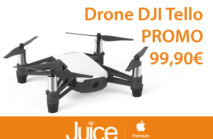 Nei negozi Juice in sconto DJI Tello, il drone perfetto per cominciare