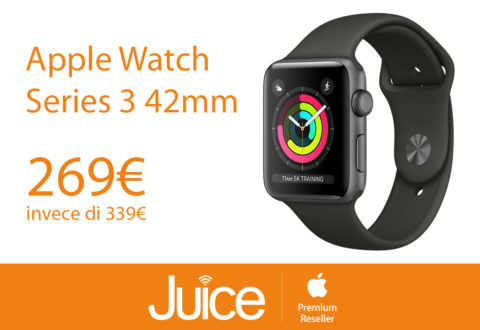 Da Juice sconti speciali sui prodotti Apple: Watch da 269 euro, in offerta MacBook Pro e iPhone X