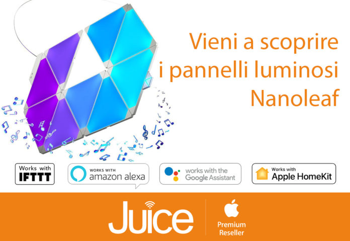 Da Juice disponibili Nanoleaf, i pannelli smart per illuminare e arredare casa