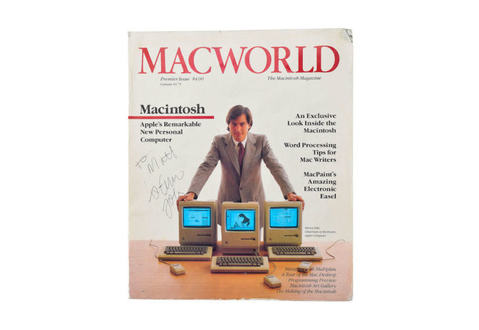 Il primo numero di Macworld autografato da Steve Jobs venduto per 47.775$