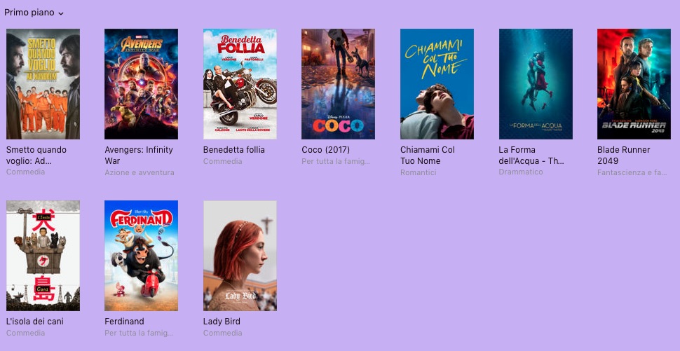 Il meglio del cinema del 2018, la classifica italiana di Apple Il meglio del cinema del 2018, la classifica italiana di Apple