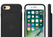 La Smart Battery Case nella variante di colore nero per l'iPhone 7
