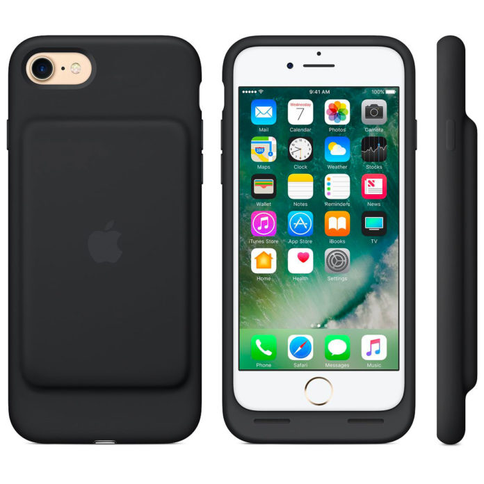 La Smart Battery Case nella variante di colore nero per l'iPhone 7