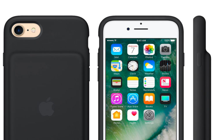 La Smart Battery Case nella variante di colore nero per l'iPhone 7