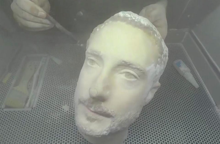 Volto ricostruito in 3D