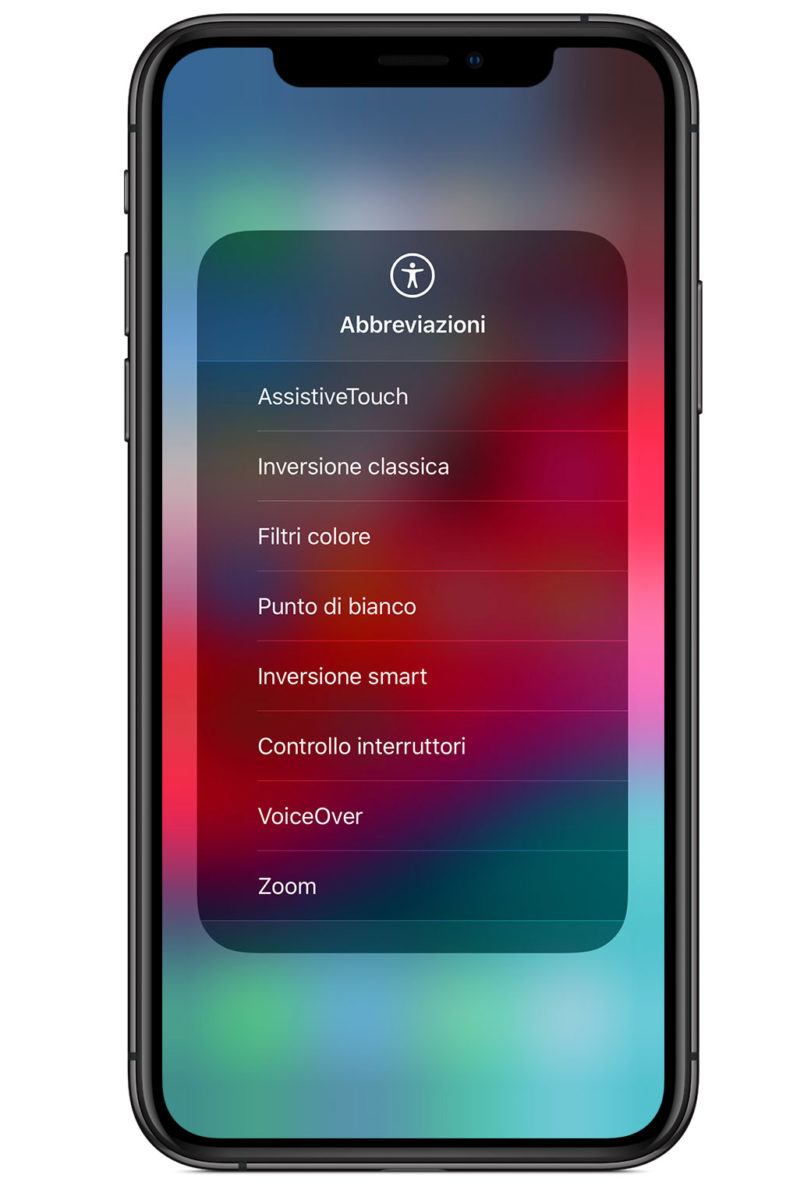 Abbreviazioni per l’accessibilità su iPhone