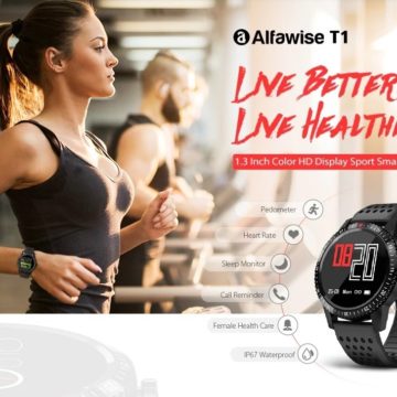 Alfawise T1, smartwatch con pressione sanguigna e cardiofrequenzimetro a soli 24 euro