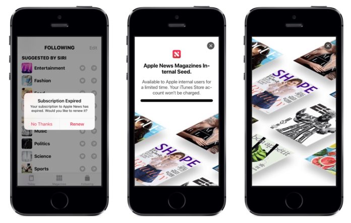 Apple News Magazines, tracce di un nuovo abbonamento scoperte in iOS 12.2