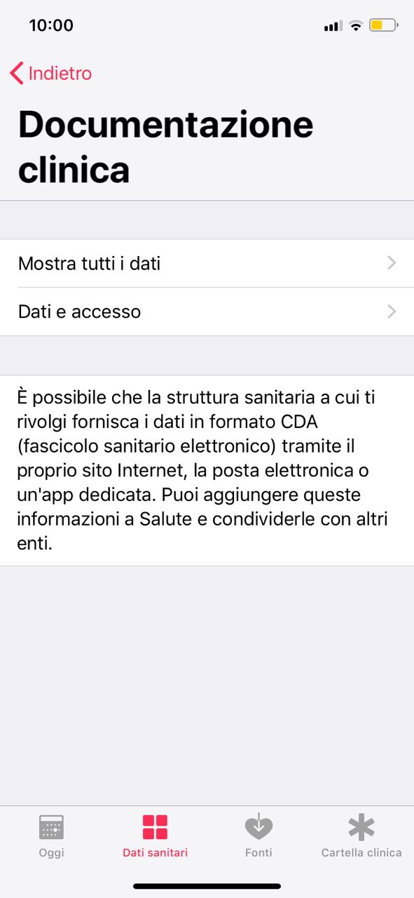 La Documentazione clinica Apple soddisfa il 78% dei pazienti