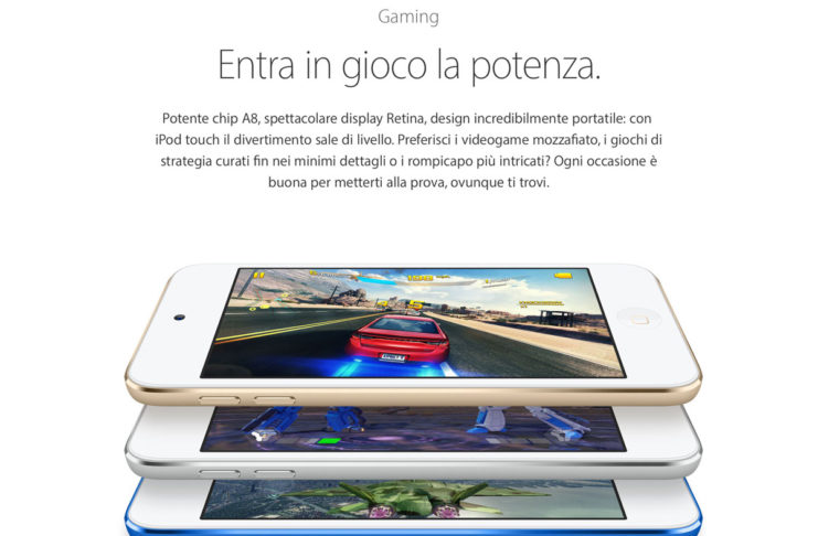 Apple vuole dare ad iPod touch il volto di una console di gioco