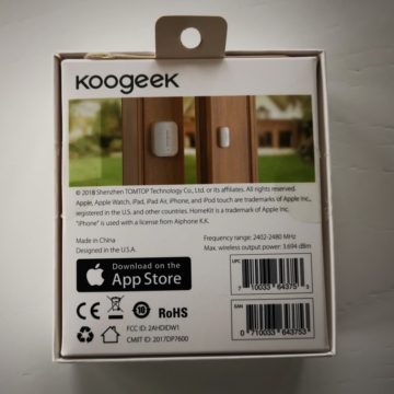 Recensione Koogeek DW1 Door & Window Sensor: il sensore per porta e finestra homekit con Bluetooth 5.0