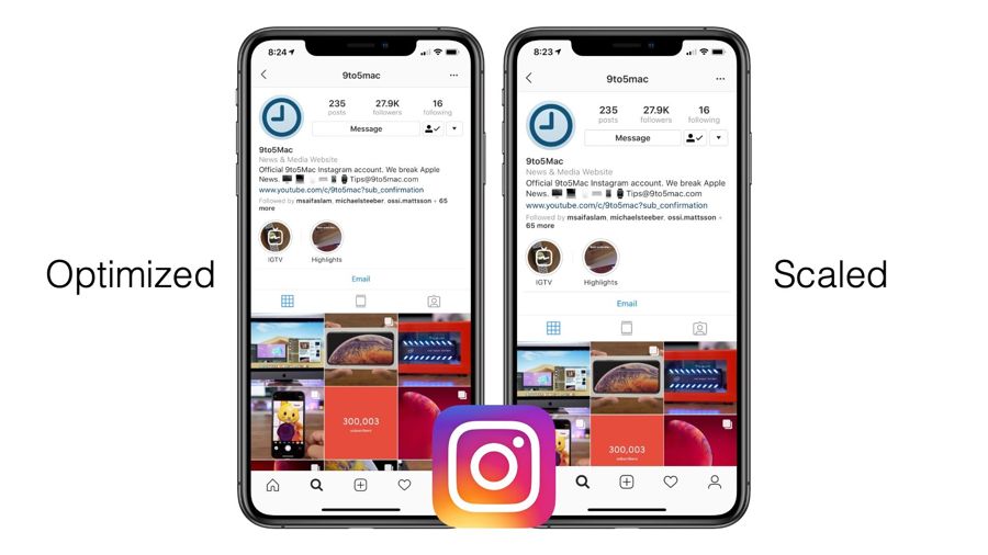 Instagram ora è di nuovo ottimizzato per iPhone XS, XS Max e XR