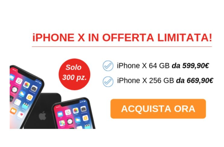 iPhone X in offerta limitata su TrenDevice, solo per i più veloci