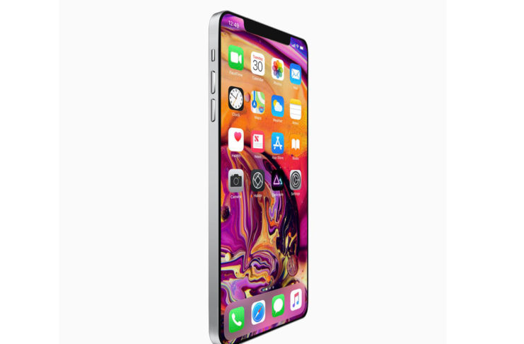 Esempio di ipotetico design circolato per l'iPhone 2019. Questo si ispira allo stile dei nuovi iPad.