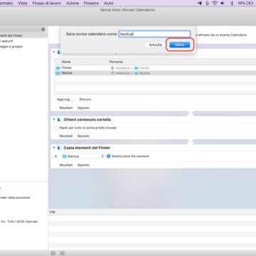 Come programmare il backup di una cartella su Mac con Automator