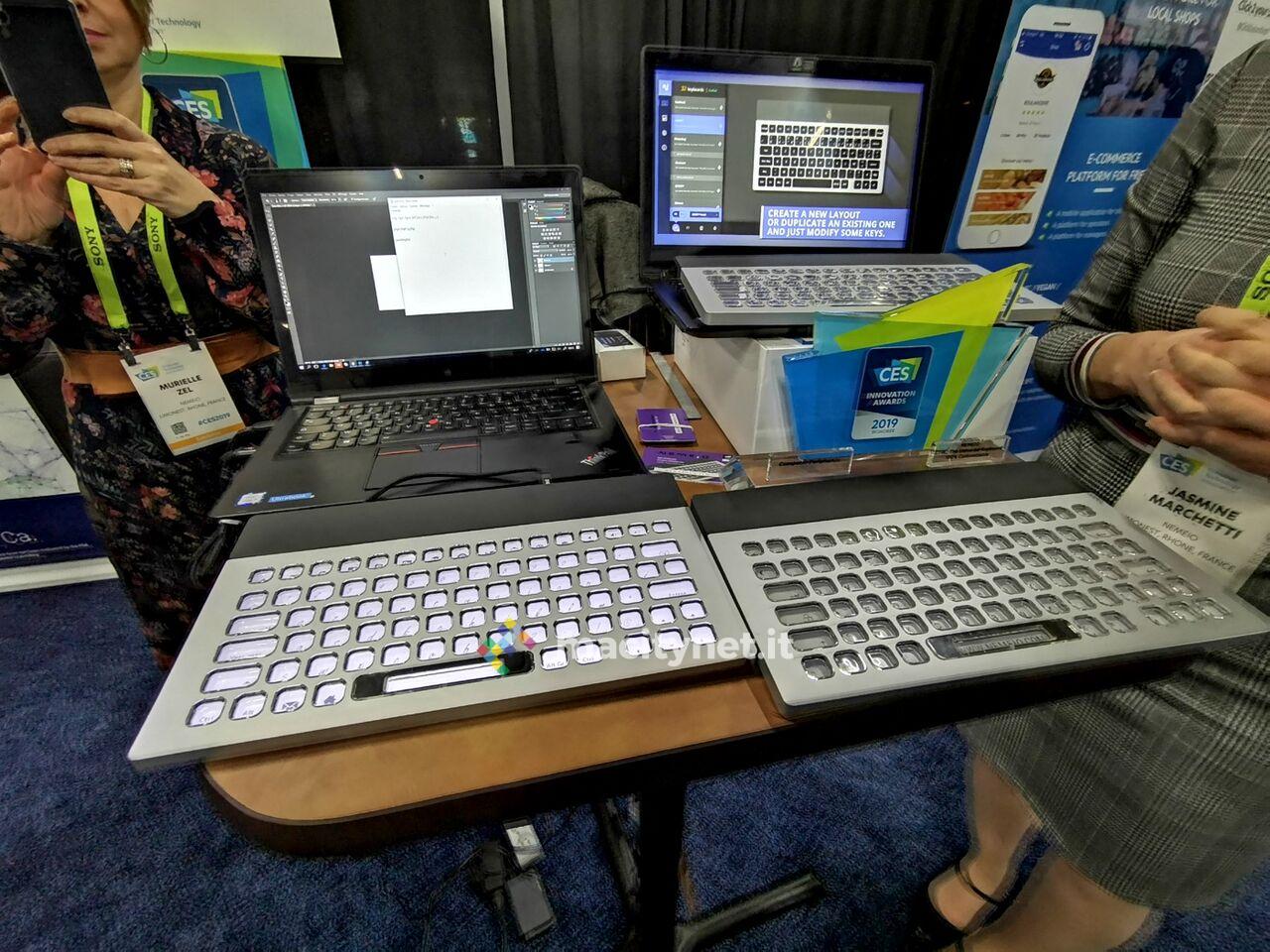 Al CES 2018 Nemeio, la tastiera e-Ink con tasti personalizzabili