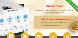 Offerta speciale di VideoProc, in tempo per Natale: 60% di sconto sulla licenza a vita