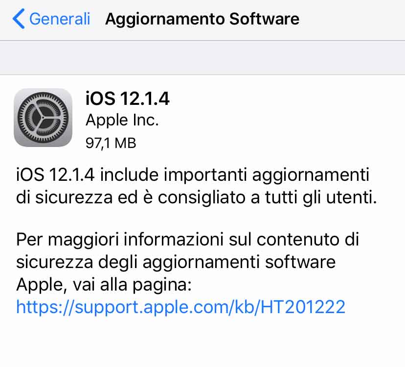 Update iOS 12.1.4