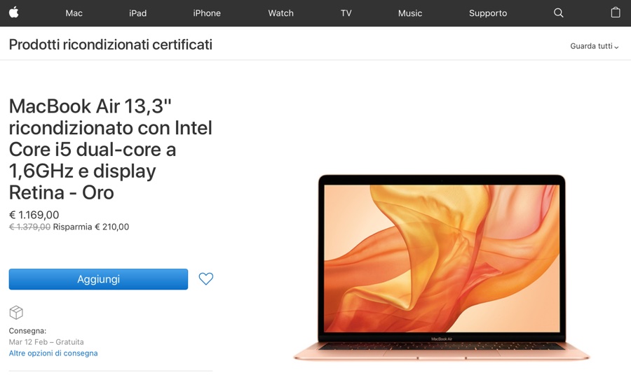 Per la prima volta MacBook Air Retina e Mac mini 2018 in sconto nei ricondizionati Apple Store