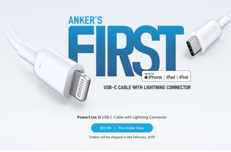 In pre ordine il primo cavo Lightning USB-C terze parti