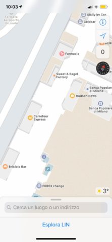 Apple Mappe cresce, ora con le mappe interne di Milano Linate e due outlet italiani