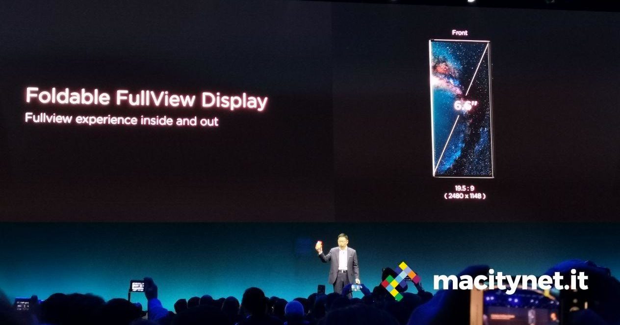Al MWC 2019 Huawei Mate X, lo smartphone pieghevole senza notch e con tre display
